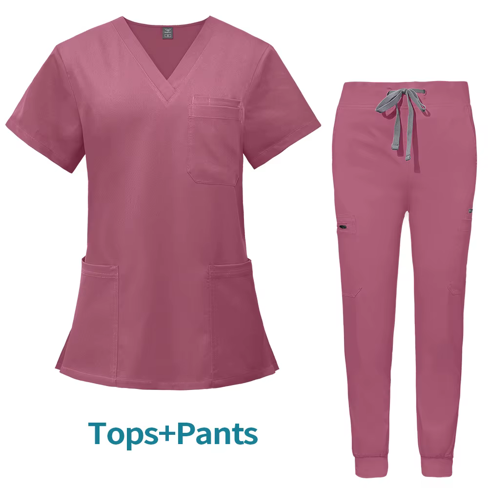 V-Neck Scrub Set – Top & Jogger Pant